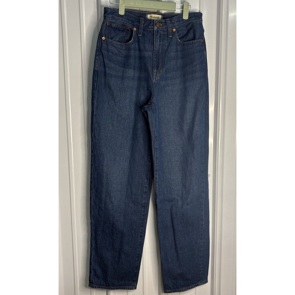 Madewell Baggy Straight Jeans Size 27 Dark Indigo EUC